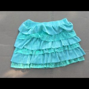 Sequin teal skirt